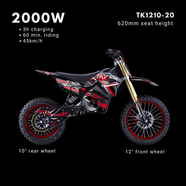 2000W Kids Electric Dirt Bike TK1210-20 (seat height 620mm)