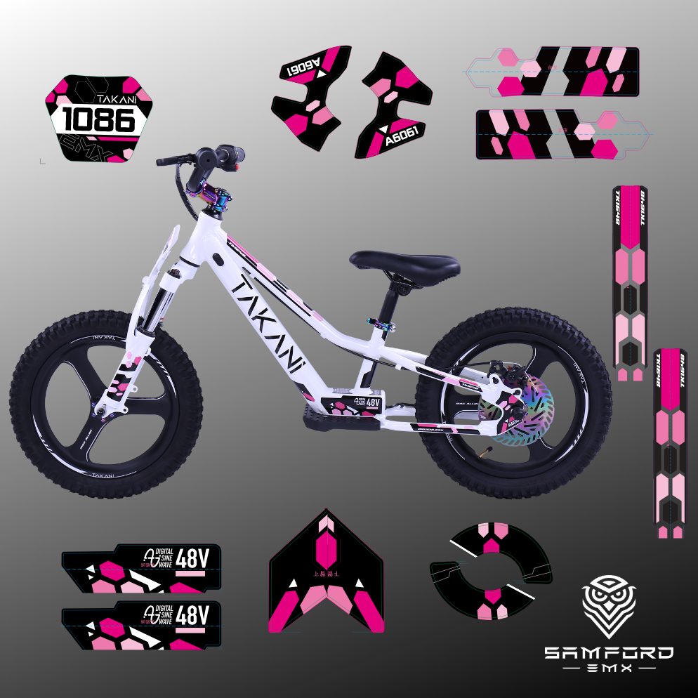 Blue DIY Decal Graphic Kit for TAKANI Electric Balance Bike TK1648