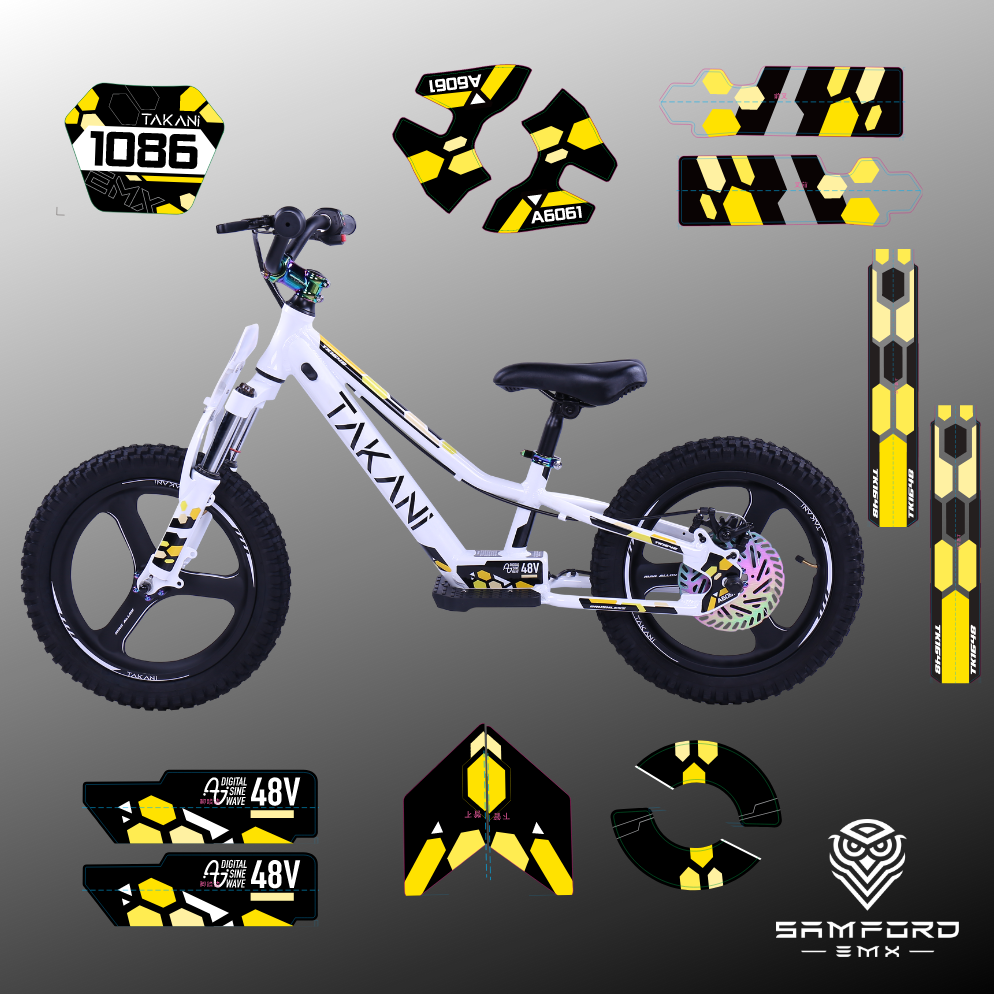 Blue DIY Decal Graphic Kit for TAKANI Electric Balance Bike TK1648