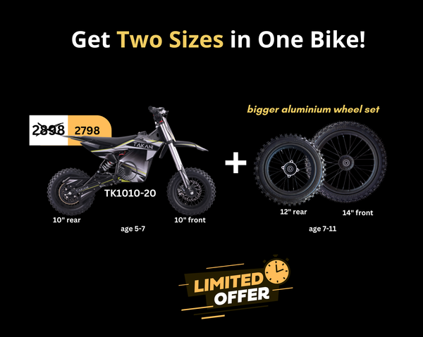 Dirt Bike Bundle-  TK1010-20 (seat height 620mm) + Bigger Wheel Set