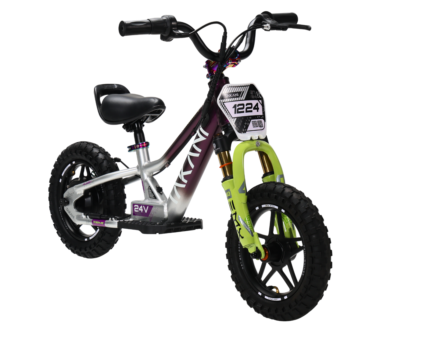 Takani Electric Balance Bike 12'' - TK1224-RS Plum Silver