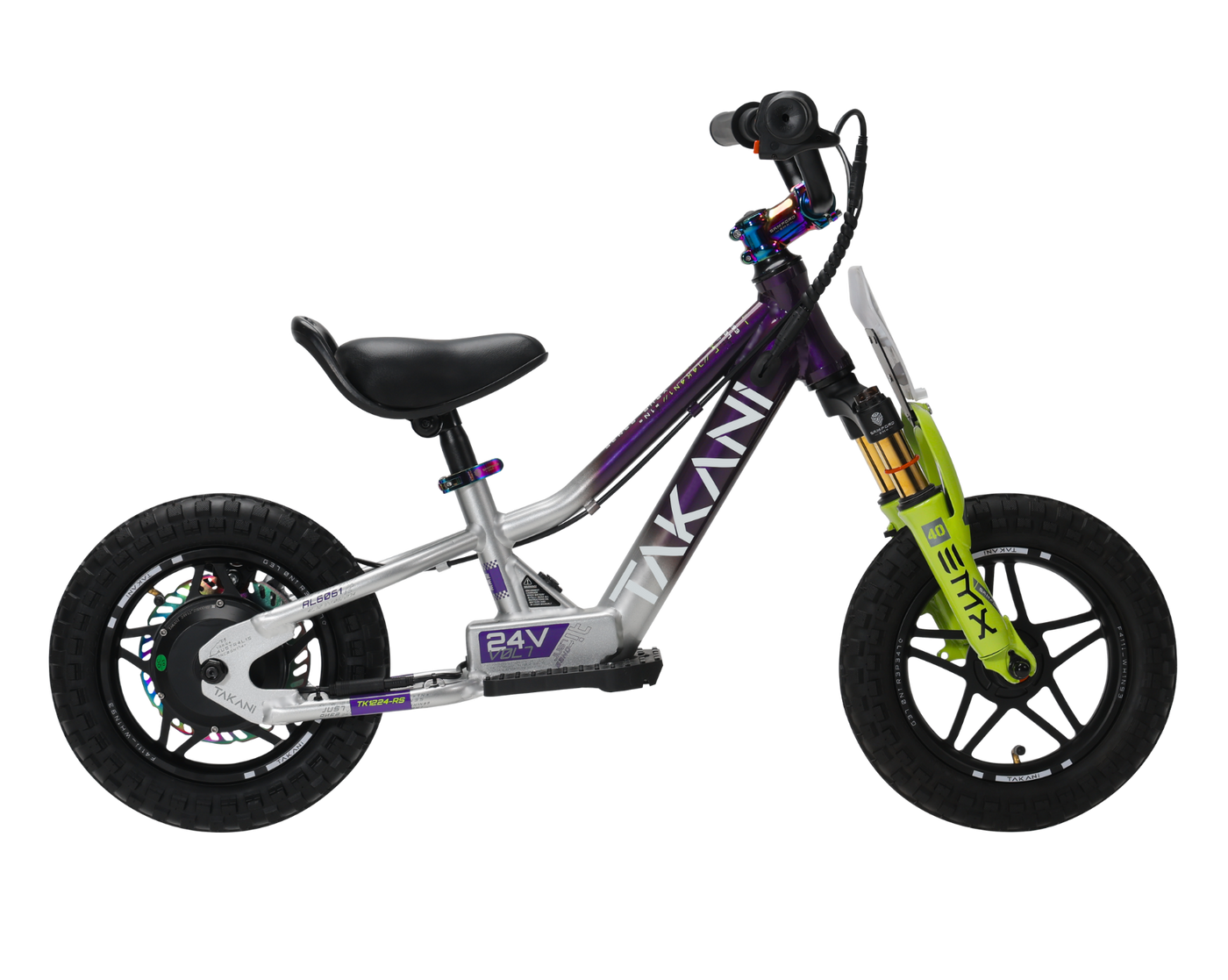 Takani Electric Balance Bike 12'' - TK1224-RS Plum Silver