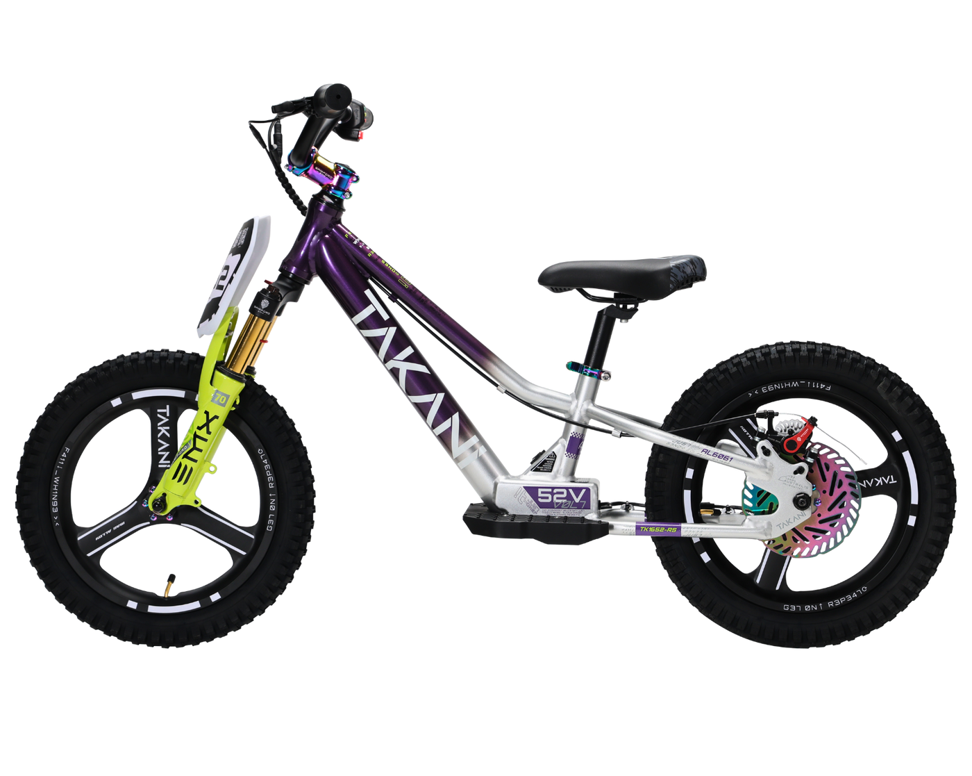 350W TAKANI  Electric Balance Bike 16'' - TK1652-RS Plum Silver