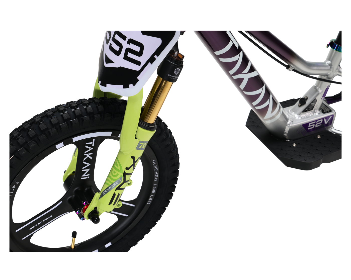 350W TAKANI  Electric Balance Bike 16'' - TK1652-RS Plum Silver