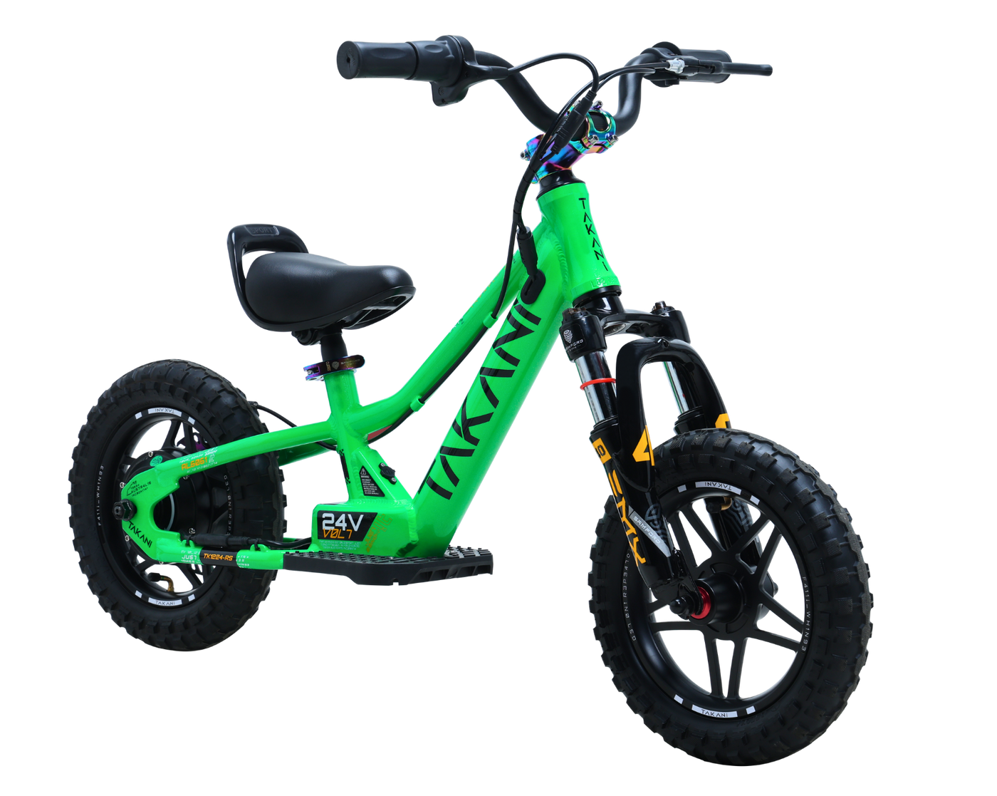 TAKANI electric banace bike 12'' age 5-7yrs old boys and girls sparkle green