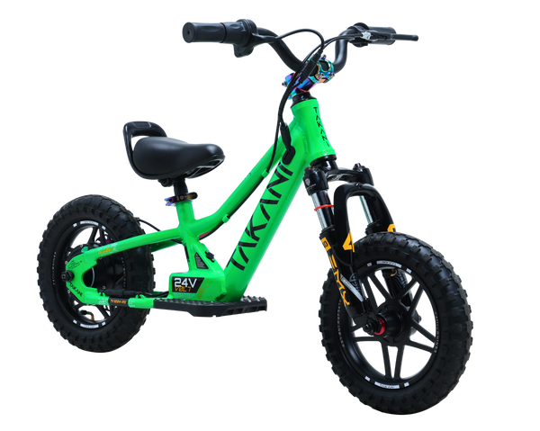 TAKANI electric banace bike 12'' age 5-7yrs old boys and girls sparkle green