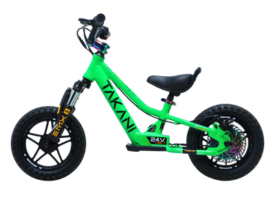TAKANI electric banace bike 12'' age 5-7yrs old boys and girls sparkle green