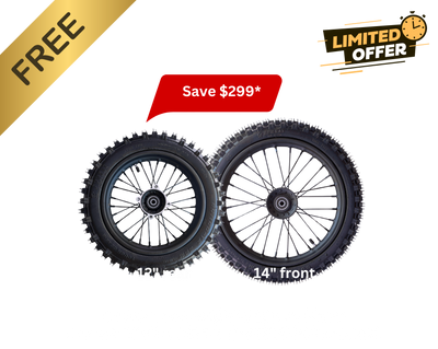 Dirt Bike Bundle-  TK1010-20 (seat height 620mm) + Bigger Wheel Set