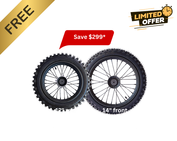 Dirt Bike Bundle-  TK1010-20 (seat height 620mm) + Bigger Wheel Set